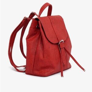 Tiradia Cork Signature Backpack in Red